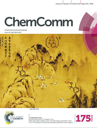吴云东院士课题组发表的文章被选为Chemical Communications封面文章